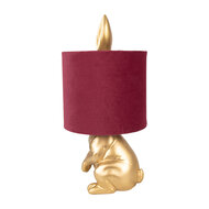 Clayre & Eef | Tafellamp Konijn Goudkleurig Rood ø 20x42 cm E27/max 1x60W | 6LMC0027VBU