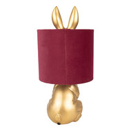 Clayre & Eef | Tafellamp Konijn Goudkleurig Rood ø 20x42 cm E27/max 1x60W | 6LMC0027VBU