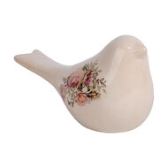 Clayre &amp; Eef   | Decoratie beeld Vogel Beige Roze 22x9x12 cm | 6CE1951M