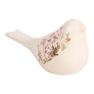 Clayre &amp; Eef   | Decoratie beeld Vogel Beige Roze 22x9x12 cm | 6CE1953M