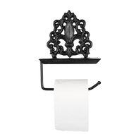Clayre & Eef | WC Rolhouder Hangend Zwart 25x7x16 cm | 6Y5649
