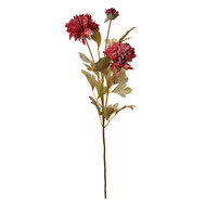 Clayre & Eef | Decoratie tak met bloemen Rood 9x9x68 cm | 6PL0328DP