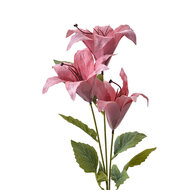 Clayre & Eef | Decoratie tak met bloemen Roze Groen 15x10x72 cm | 6PL0337P