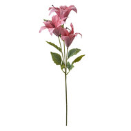 Clayre & Eef | Decoratie tak met bloemen Roze Groen 15x10x72 cm | 6PL0337P
