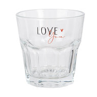 Clayre & Eef | Waterglas Transparant ø 8x8 cm / 150 ml | BHSGL0012