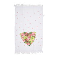 Clayre & Eef | Gastendoekje Wit Roze 40x66 cm | CT033
