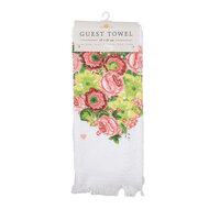 Clayre & Eef | Gastendoekje Wit Roze 40x66 cm | CT033
