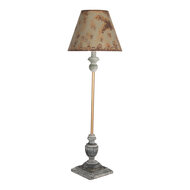 Clayre & Eef | Tafellamp Groen Grijs Bruin ø 24x72 cm E27/max 1x60W | 5LMC0044
