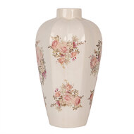 Clayre & Eef | Vaas Beige Roze ø 21x34 cm | 6CE1963M