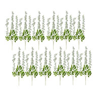 Clayre & Eef | Decoratie tak met bloemen (set 12) Wit 30x12x110 cm | 6PL0318W