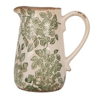 Clayre &amp; Eef   | Decoratieve Schenkkan Beige Groen 16x12x18 cm | 6CE1977M