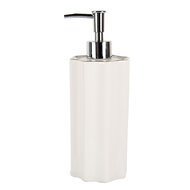 Clayre & Eef | Zeepdispenser Wit ø 8x22 cm / 475 ml | 6CE1982