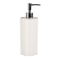 Clayre & Eef | Zeepdispenser Wit ø 8x22 cm / 475 ml | 6CE1982