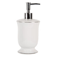 Clayre & Eef | Zeepdispenser Wit ø 9x20 cm / 350 ml | 6CE1997