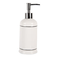 Clayre & Eef | Zeepdispenser Wit ø 9x20 cm / 350 ml | 6CE2002