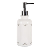 Clayre & Eef | Zeepdispenser Wit ø 9x20 cm / 350 ml | 6CE2005