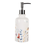 Clayre & Eef | Zeepdispenser Wit ø 9x20 cm / 350 ml | 6CE2009
