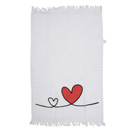 Clayre & Eef | Gastendoekje Wit Rood 40x66 cm | CTCHS