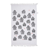 Clayre & Eef | Gastendoekje Wit Zwart 40x66 cm | CTGBB