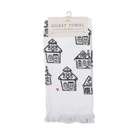 Clayre & Eef | Gastendoekje Wit Zwart 40x66 cm | CTGBB