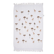 Clayre & Eef | Gastendoekje Wit Bruin 40x66 cm | CTLFJ