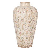 Clayre & Eef | Vaas Beige Roze ø 24x40 cm | 6CE1937L