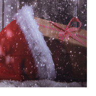 Clayre & Eef | Wandkleed Kerst Rood wit 180x1x210 cm | 6WK0040