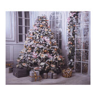 Clayre & Eef | Wandkleed kerstboom Grijs 180x1x210 cm | 6WK0041