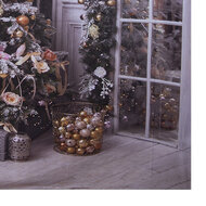 Clayre & Eef | Wandkleed kerstboom Grijs 180x1x210 cm | 6WK0041