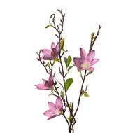 Clayre & Eef | Decoratie tak met bloemen Roze Groen 15x7x84 cm | 5PL0129P