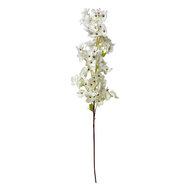 Clayre & Eef | Decoratie tak met bloemen Wit Groen 16x8x98 cm | 5PL0131W