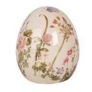 Clayre &amp; Eef   | Decoratie Ei Beige Roze &oslash; 7x9 cm | 6CE1918S