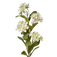 Clayre & Eef | Decoratie tak met bloemen Wit Groen 17x14x70 cm | 6PL0344W