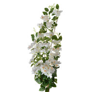 Clayre & Eef | Decoratie tak met bloemen Wit Groen 25x15x88 cm | 6PL0345W