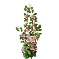 Clayre & Eef | Decoratie tak met bloemen Roze Groen 25x15x87 cm | 6PL0346P