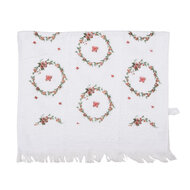 Clayre & Eef | Gastendoekje Wit Roze 40x66 cm | CTFEB-1
