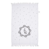 Clayre & Eef | Gastendoekje Wit Zwart 40x66 cm | CTLGC-1