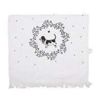 Clayre & Eef | Gastendoekje Wit Zwart 40x66 cm | CTLGD-2
