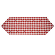 Clayre & Eef | Tafelloper Wit Rood 50x160 cm | LVT65