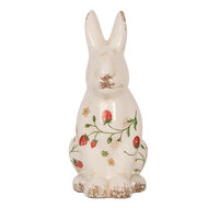 Clayre &amp; Eef   | Decoratie Beeld Konijn Beige Rood 16x12x28 cm | 6CE1960L