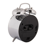 Clayre & Eef | Wekker Analoog Zilverkleurig 10x6x14 cm / 1xAA | 6AC0036