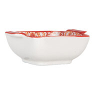 Clayre & Eef | Soepkom Wit Rood 11x8x4 cm / 75 ml | 6CEBO0186