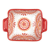Clayre & Eef | Soepkom Wit Rood 11x8x4 cm / 75 ml | 6CEBO0186