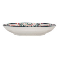 Clayre & Eef | Servies Ontbijtbord Wit Rood ø 21x3 cm | 6CEDP0164