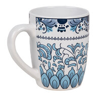 Clayre & Eef | Servies Mok Wit Blauw 12x8x10 cm / 300 ml | 6CEMU0166