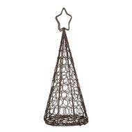 Clayre & Eef | Kerstdecoratie Kerstboom Bruin ø 13x32 cm | 6Y5703
