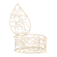 Clayre & Eef | Manden Wit (set van 2) 10x10x6 / 8x8x5 cm | 6Y5713