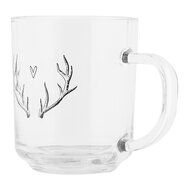 Clayre & Eef | Theeglas Transparant 11x8x9 cm / 200 ml | NWVGL0003