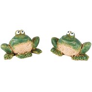 Dekoratief | Kikker 'Gerard' zittend, keramiek, 9x5x6cm, set van 2 stuks | A250184