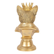 Clayre &amp; Eef   | Decoratie Beeld Kat Goudkleurig Beige 20x19x37 cm | 6PR5108